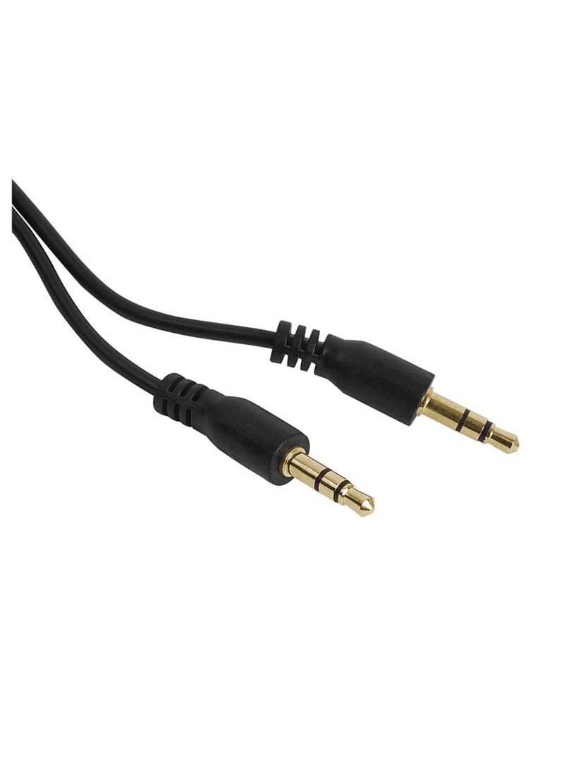 2B Cable AUX to AUX - Gold Plated Connector CV065 - 1m - Black - Image 1